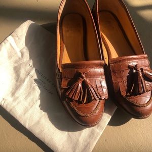 Sezane Camel Croc Loafers w/ Bag